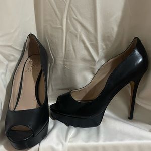 Scalloped, peep-toe Vince Camuto heels